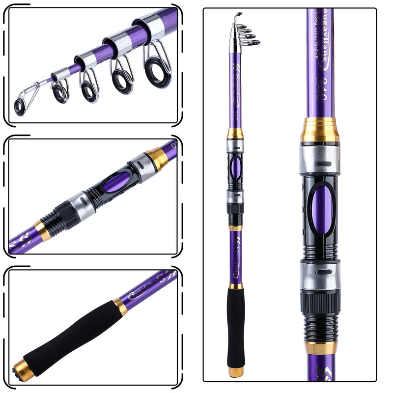 Sougayilang 4 Colors Telescopi - Fishing Rod Surf recension och pris